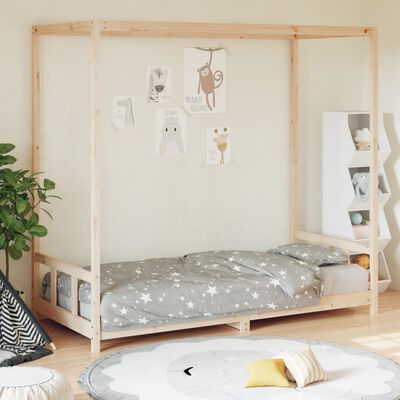 vidaXL Kids Bed Frame 90x200 cm Solid Wood Pine