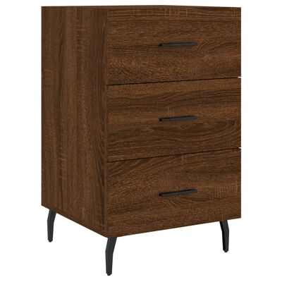 vidaXL Bedside Cabinet Brown Oak 40x40x66 cm Engineered Wood