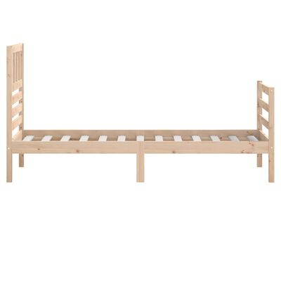 vidaXL Bed Frame without Mattress 90x190 cm Single Solid Wood