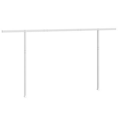 vidaXL Awning Post Set White 450x245 cm Iron