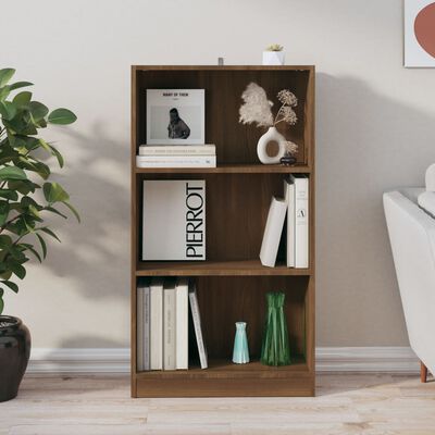 vidaXL Book Cabinet Brown Oak 60x24x109 cm Engineered Wood