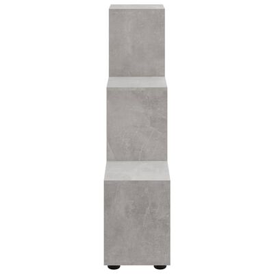 vidaXL Staircase Bookcase Concrete Grey 107 cm Engineered Wood