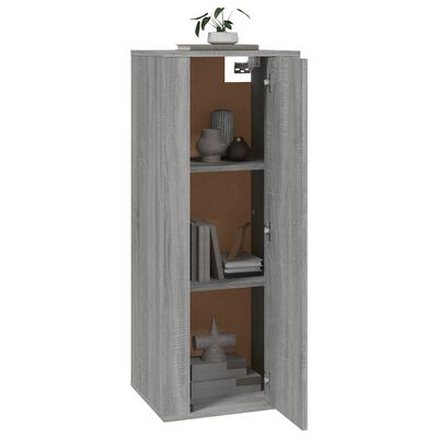 vidaXL Wall Mounted TV Cabinet Grey Sonoma 40x34,5x100 cm