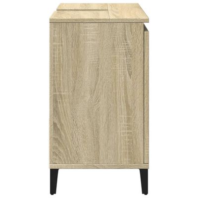 vidaXL Bathroom Cabinet Sonoma Oak 65x33x60 cm Engineered Wood