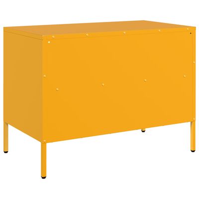 vidaXL TV Cabinet Mustard Yellow 68x39x50.5 cm Steel