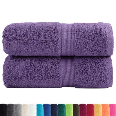 vidaXL Premium Soap Towels SOLUND 2 pcs Purple 30x30 cm 600 gsm