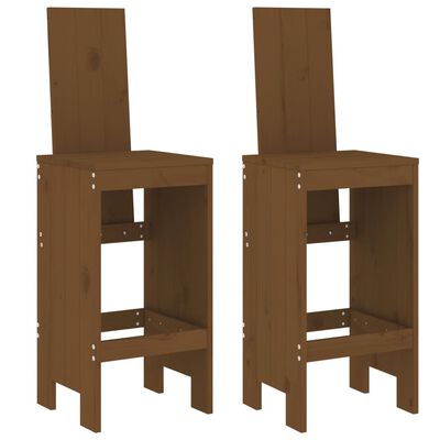 vidaXL Bar Stools 2 pcs Honey Brown 40x42x120 cm Solid Wood Pine