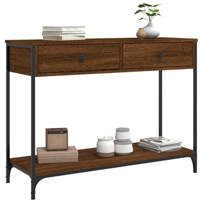 vidaXL Console Table Brown Oak 100x34.5x75 cm Engineered Wood