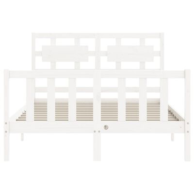 vidaXL Bed Frame without Mattress White 140x200 cm Solid Wood Pine