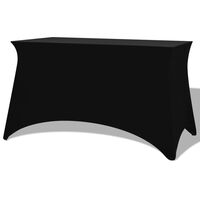 vidaXL Stretch Table Slipcovers 2 pcs 120x60,5x74 cm Black
