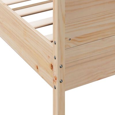 vidaXL Bed Frame without Mattress 75x190 cm Small Single Solid Wood Pine