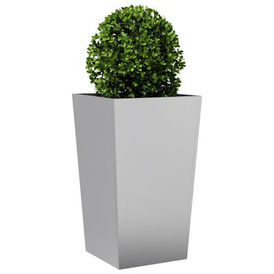 vidaXL Garden Planters 45x45x75 cm 2 pcs Galvanised Steel