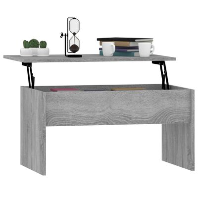 vidaXL Coffee Table Grey Sonoma 80x50.5x41.5 cm Engineered Wood