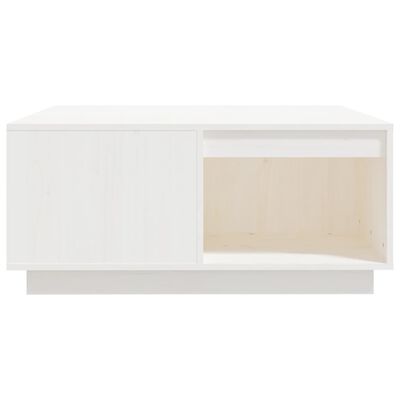 vidaXL Coffee Table White 80x81x36.5 cm Solid Wood Pine