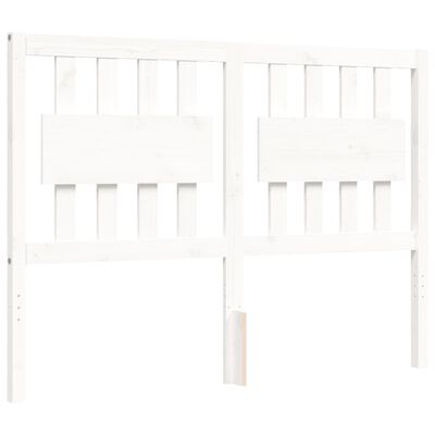 vidaXL Bed Frame without Mattress White 140x200 cm Solid Wood