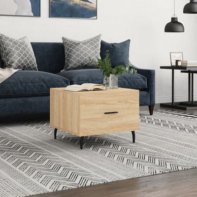 vidaXL Coffee Table Sonoma Oak 50x50x40 cm Engineered Wood