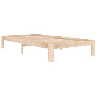 vidaXL Bed Frame without Mattress Solid Wood Pine 100x200 cm