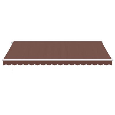 vidaXL Manual Retractable Awning Brown 450x300 cm