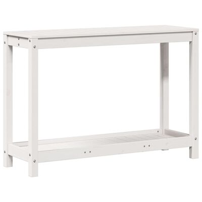 vidaXL Potting Table with Shelf White 108x35x75 cm Solid Wood Pine