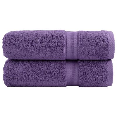 vidaXL Premium Hand Towels SOLUND 2 pcs Purple 50x100 cm 600 gsm