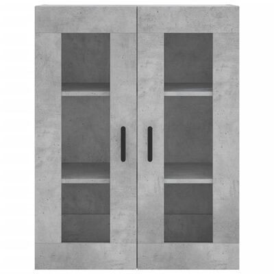 vidaXL Wall Mounted Cabinets 2 pcs Concrete Grey Engineered Wood