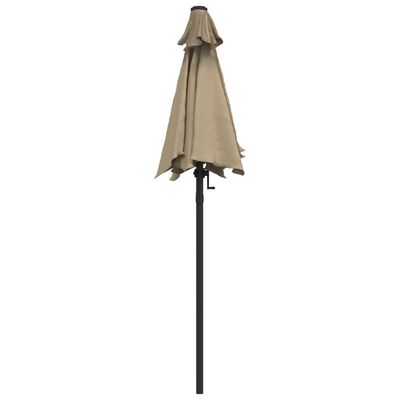 vidaXL Garden Parasol Taupe 200x224 cm Aluminium