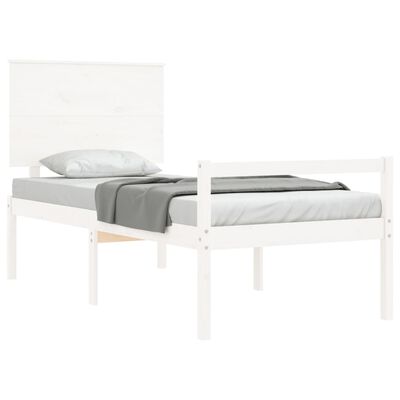 vidaXL Senior Bed without Mattress White Small Single Solid Wood