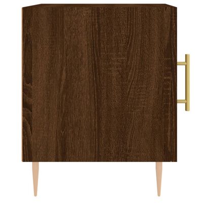 vidaXL Bedside Cabinet Brown Oak 40x40x50 cm Engineered Wood