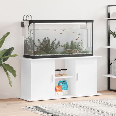 vidaXL Aquarium Stand High Gloss White 121x41x58 cm Engineered Wood