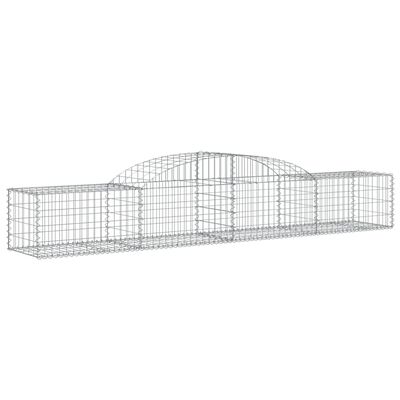 vidaXL Arched Gabion Baskets 12 pcs 300x50x40/60 cm Galvanised Iron