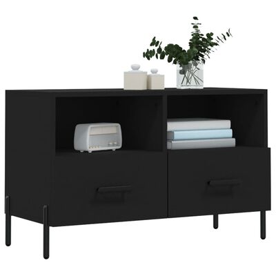 vidaXL TV Cabinet Black 80x36x50 cm Engineered Wood