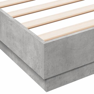 vidaXL Bed Frame without Mattress Concrete Grey 120x190 cm Small Double