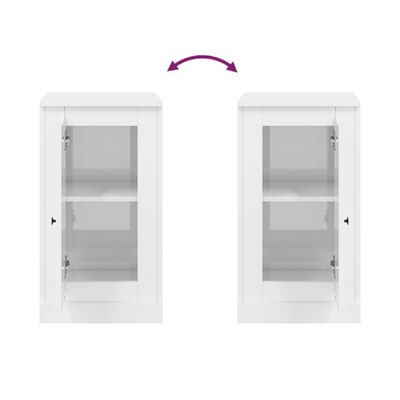 vidaXL Sideboards 2 pcs High Gloss White 37.5x35.5x67.5 cm Engineered Wood