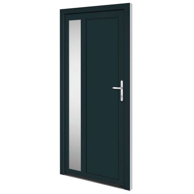 vidaXL Front Door Anthracite 98x200 cm PVC