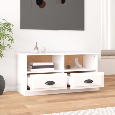 vidaXL TV Cabinet White 93x35.5x45 cm Engineered Wood