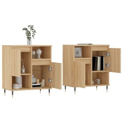 vidaXL Sideboards 2 pcs Sonoma Oak Engineered Wood