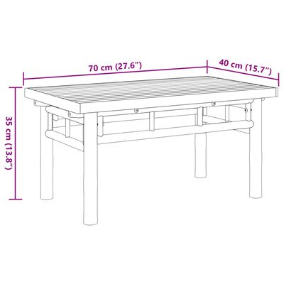 vidaXL Coffee Table 70x40x35 cm Bamboo