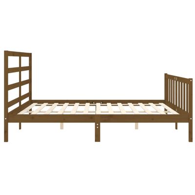 vidaXL Bed Frame without Mattress Honey Brown 200x200 cm Solid Wood Pine