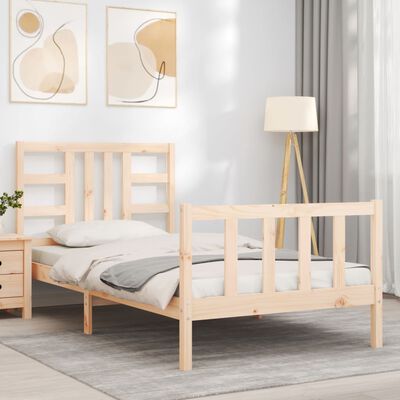 vidaXL Bed Frame without Mattress 90x190 cm Single Solid Wood Pine