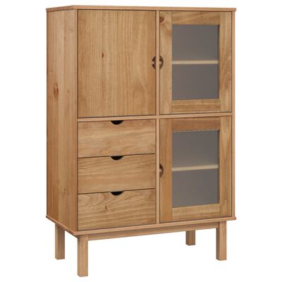 vidaXL Highboard OTTA 85x43x125 cm Solid Wood Pine