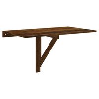 vidaXL Folding Wall Table Smoked Oak 100x60x56 cm Engineered Wood