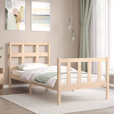 vidaXL Bed Frame without Mattress 90x200 cm Solid Wood Pine