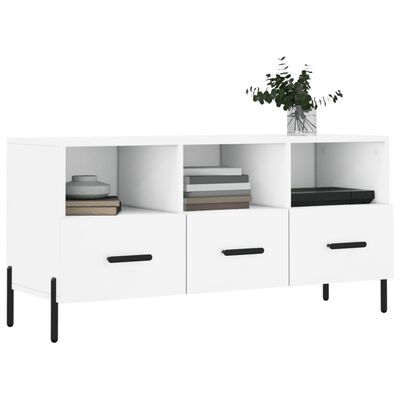 vidaXL TV Cabinet White 102x36x50 cm Engineered Wood