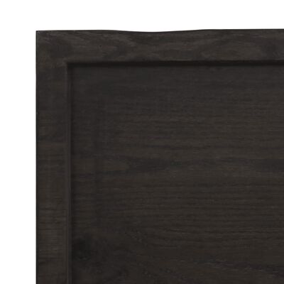 vidaXL Bathroom Countertop Dark Brown 180x30x(2-6) cm Treated Solid Wood
