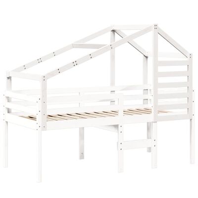 vidaXL Kids' Bed Roof White 188x82x113 cm Solid Wood Pine