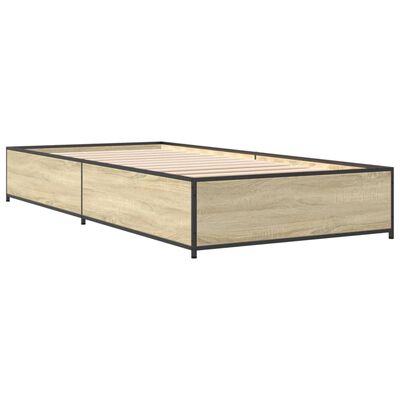 vidaXL Bed Frame without Mattress Sonoma Oak 90x190 cm Single