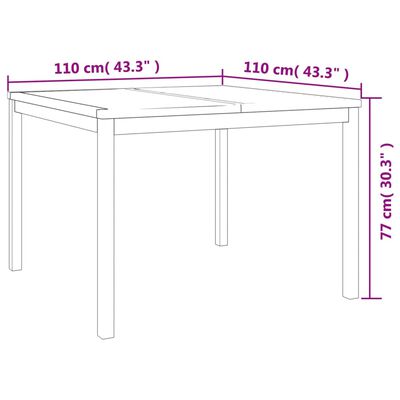 vidaXL 3 Piece Garden Dining Set Solid Wood Teak