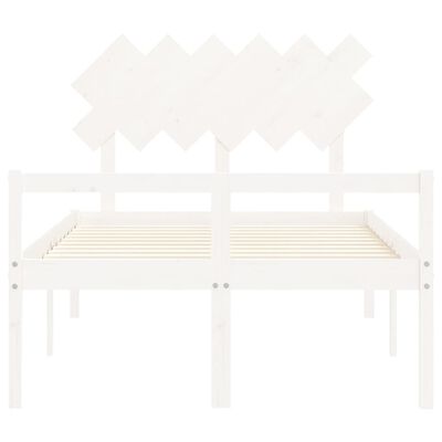 vidaXL Senior Bed without Mattress White Small Double Solid Wood