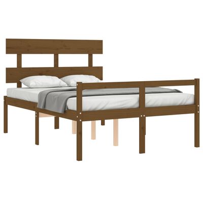 vidaXL Senior Bed without Mattress Honey Brown 140x200 cm Solid Wood