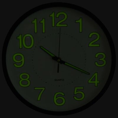 vidaXL Luminous Wall Clock Black 30 cm